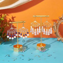 Kit fai da te per realizzare orecchini pendenti a ventaglio&nbsp;DIY-UN0035-36
