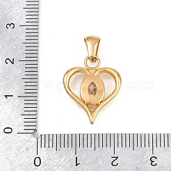 Ciondoli in acciaio inossidabile chirurgico 316 con micro pavé di zirconi cubici trasparenti&nbsp;STAS-A137-02B-G