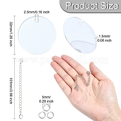 DIY Acryl flache runde Tasse Anhänger Dekorationen Herstellung Kits&nbsp;DIY-CJ0002-60