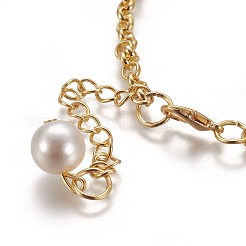 Braccialetti con ciondoli naturali a conchiglia&nbsp;LS-BJEW-WH0005-01P