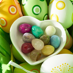 10 pieza de decoraciones de exhibición de huevos de piedras preciosas naturales y sintéticas&nbsp;G-TA0003-43