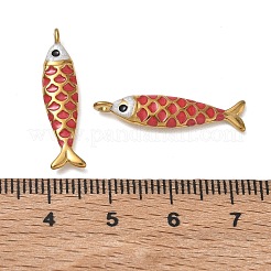 Anhänger aus Edelstahl 304 mit roter Emaille&nbsp;SA-CBA0FDA-01G