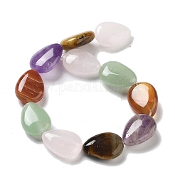 Natürliche Amethyst & Quarzkristall & grüner Aventurin & Rosenquarz & roter Achat & Tigerauge Perlenstränge&nbsp;G-P528-L13-01