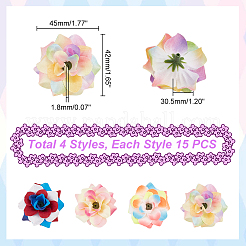 60 fleur en tissu de soie de style 4 pièces&nbsp;DIY-GA0005-46
