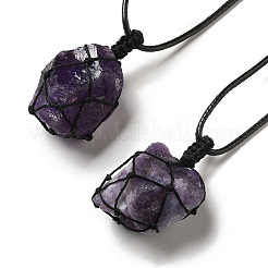 Pepite irregolari collana pendente in pietra preziosa mista naturale&nbsp;G-H286-02