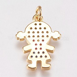 Colgante micropavé cubic zirconia de latón&nbsp;KK-I614-062G