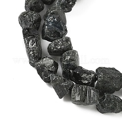 Rohe raue natürliche schwarze Turmalinperlenstränge&nbsp;G-M453-A01-01