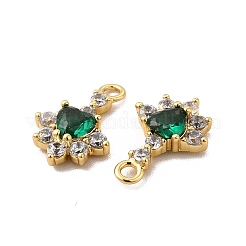 Micro Pave Bijoux de zircone cubique en laiton de placage en râtelier&nbsp;KK-C013-05G