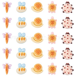 50 Stück opake Harz-Cabochons&nbsp;CRES-TA0001-48