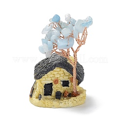Modellornament aus Harz und natürlichem Aquamarin&nbsp;DJEW-Z001-01B