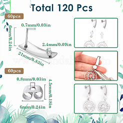 Boucle d'oreille à tige en acier inoxydable 304&nbsp;STAS-SC0008-70