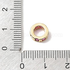 Messing Mikro ebnen Zirkonia European Beads&nbsp;CU-CBA389D-05G-02
