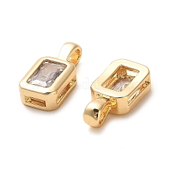 Breloques en laiton avec zircone cubique de micro pave&nbsp;KK-F870-05G