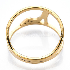 Ionenbeschichtung (IP) 304 Edelstahl hochhackige Schuhe verstellbarer Ring für Frauen&nbsp;RJEW-T027-07G