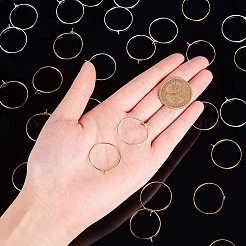 Copa de vino de latón encanto anillos / pendientes de aro&nbsp;KK-PH0001-08