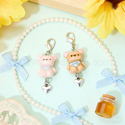 2 pz decorazioni pendenti in porcellana fatte a mano&nbsp;HJEW-SW00372