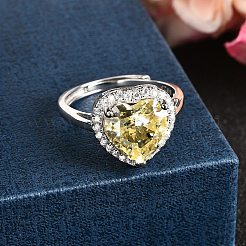 Verstellbare Manschettenringe aus Sterlingsilber mit Mikropavé und Zirkonia für Damen&nbsp;RJEW-F183-01A-02