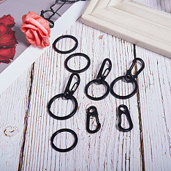 Schlüsselringe aus Eisen und Alu-Druckknöpfe&nbsp;KEYC-PH0001-21