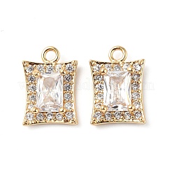 Ciondoli in ottone zirconi chiari micro pavé&nbsp;KK-E068-VF224