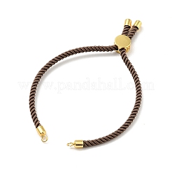 Bracelets coulissants en corde milan torsadée à moitié finis&nbsp;FIND-G032-01G-07