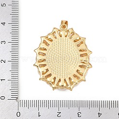 Natürliche weiße Muschel ovale Anhänger&nbsp;KK-F919-47G