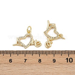 Pendentifs en laiton zircon cubique transparent&nbsp;ZIRC-I367-14G-15
