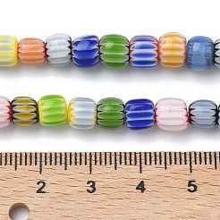 Perles de verre millefiori artisanales en forme de chevron&nbsp;X-LAMP-Z019-02B