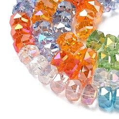 Chapelets de perles en verre transparent électrolytique&nbsp;EGLA-K015-15