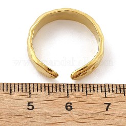 Anelli polsini aperti in acciaio inossidabile 304 testurizzati&nbsp;RJEW-R014-03G-02