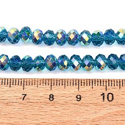 Galvanisieren transparente Glasperlen Stränge&nbsp;EGLA-A046-01B-10