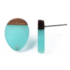 Accessoires de boucles d'oreilles en résine et bois de noyer&nbsp;MAK-N032-006A-A01