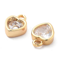 Messing micro pave klar zirkonia charme&nbsp;KK-G516-26G