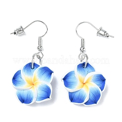 Blumen-Set aus Polymer-Ton mit Wachskordel-Anhängern und Ohrhängern&nbsp;FS-WG2CAA9-02