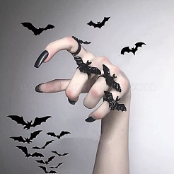 Bague réglable en alliage de chauve-souris d'Halloween pour femme&nbsp;HAWE-PW0001-238