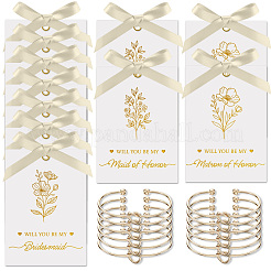 12 braccialetti con nodo in ferro battuto per donna&nbsp;BJEW-JOY0001-09A