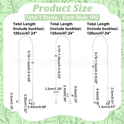3 pz 3 stili catene per borse in plastica imitazione perla&nbsp;AJEW-WR0001-90