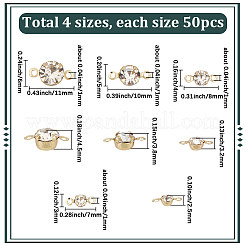 200 pieza de 4 estilos de dijes de conector de rhinestone de cristal de hierro&nbsp;FIND-SC0013-54KCG