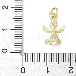Engel-Anhänger aus Messing mit Mikropavé und Zirkonia&nbsp;KK-K368-52G