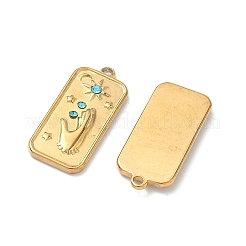 Ciondoli in strass in acciaio inossidabile 304&nbsp;STAS-L308-02B-G