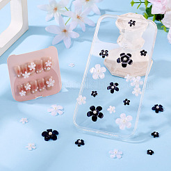 100 cabochon en résine à 10 styles de fleurs&nbsp;RESI-TA0004-28A