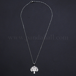 Colliers pendentifs en acier inoxydable 201 anti-ternissement&nbsp;NJEW-S105-JN688-45-1