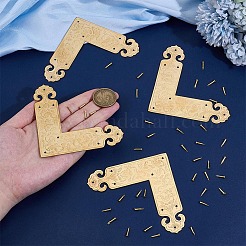 4 Stück Messing-Eckenschutz für Schrankmöbel&nbsp;KK-PH0014-18G