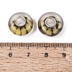 Perles européennes artisanales en verre filé et âme en laiton&nbsp;LAMP-N044-01S-04