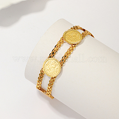 Bracelets à maillons ronds et plats en laiton pour femmes&nbsp;FE8262-1