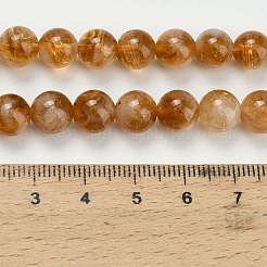 Stränge aus erhitzten natürlichen Citrinperlen&nbsp;G-L642-B17-8mm