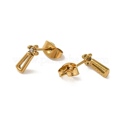 Ohrstecker aus 304 Edelstahl mit Kristall-Strass für Damen&nbsp;EJEW-C094-01G-G