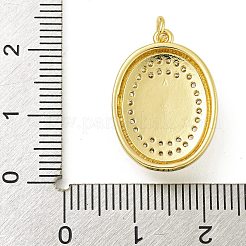 Porte micro ouvrent pendentifs zircone cubique en laiton de placage&nbsp;KK-Z067-20G