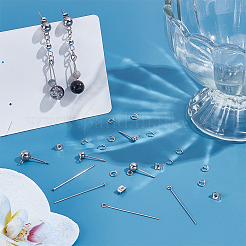 Ohrstecker-Beschläge mit Kugelkopf aus Edelstahl 304&nbsp;STAS-UN0063-08