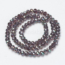 FilI di perline in vetro placcato&nbsp;EGLA-A034-T4mm-J03