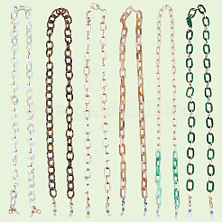 6 Stück Brillenketten aus Acryl und Aluminium in 6 Stilen&nbsp;AJEW-GF0011-54
